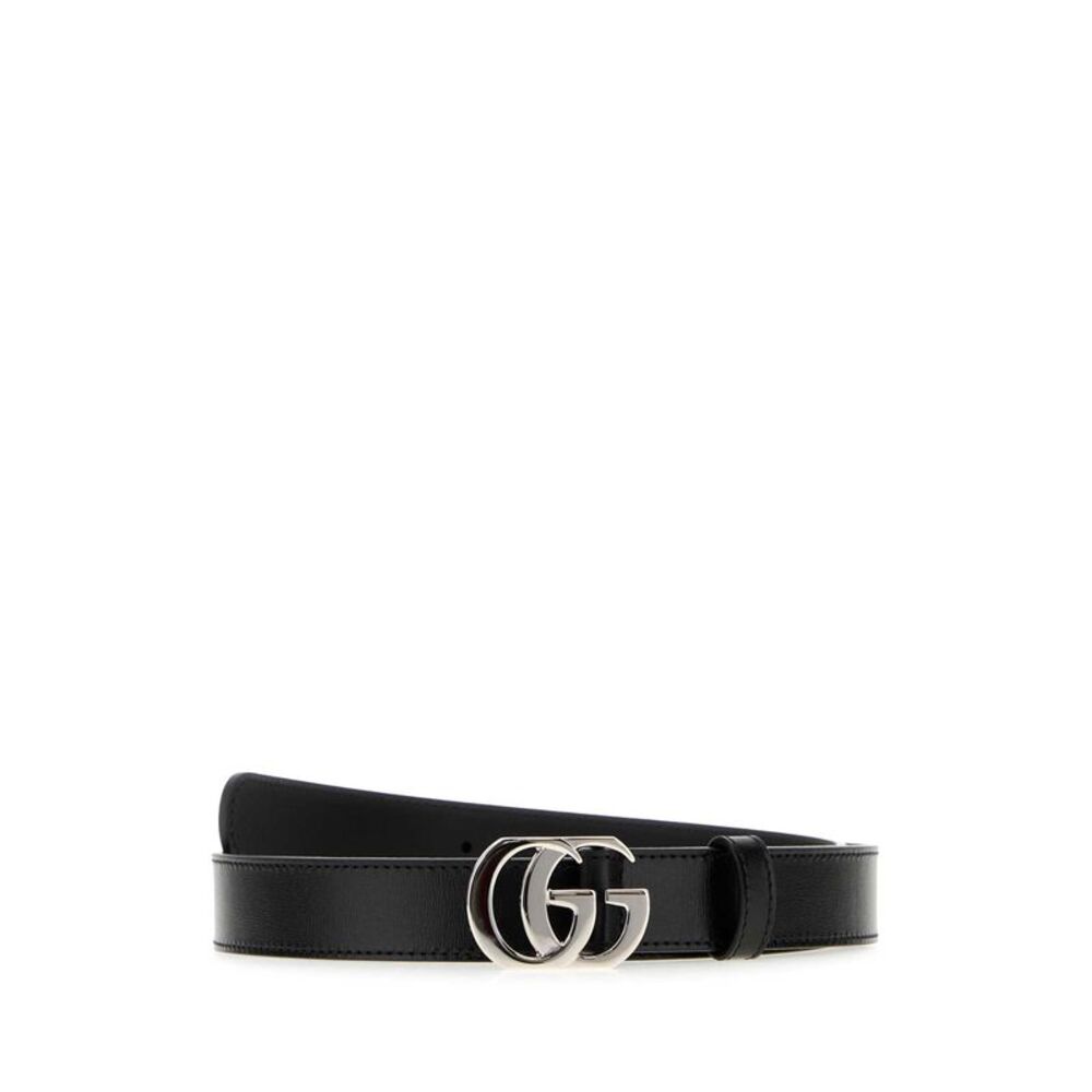 Gucci Women Black Leather Belt